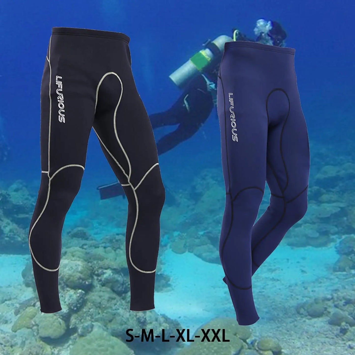 Mens Wetsuit Pants Neoprene Keep Warm 2mm for Surfing