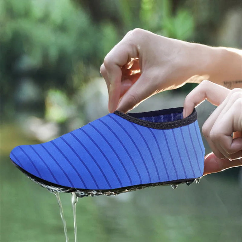 Summer Water Shoes Men Socks Sneakers Swimming Shoes Aqua Beach Socks Big Plus Size Sneaker For Men Striped Colorful Shoes Kids