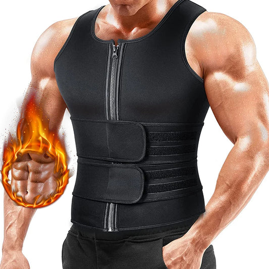 Men Body Shapers Waist Trainer Corset Slimming Shirt Sauna Sweat Vest Compression Undershirt Shapewear Fat Burner Workout Tops