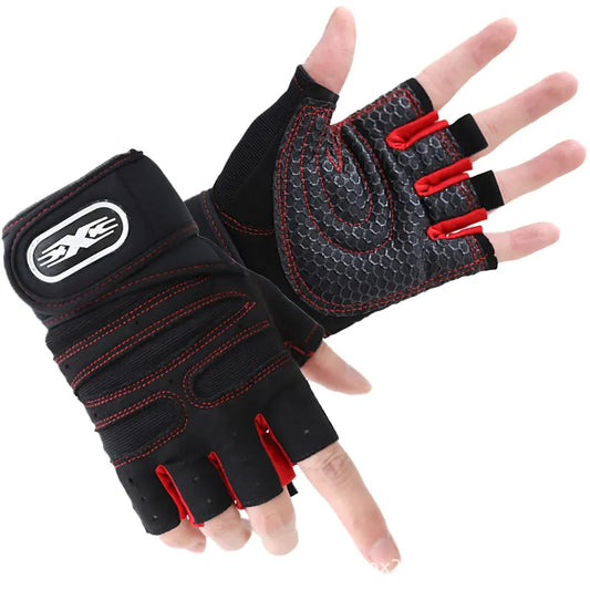 Gym Gloves Fitness Heavyweight Training Gloves Men Women Body Building Half Finger Non-Slip Gloves Wrist Weightlifting Sports