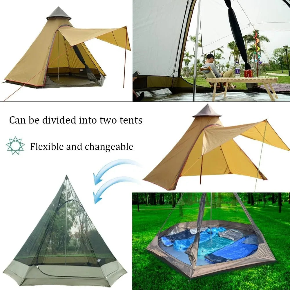 12'x10'x8'Dome Camping Tent 5-6 Person 4 Season Double Layers Waterproof Anti-UV Windproof Tents Family Outdoor Freight free