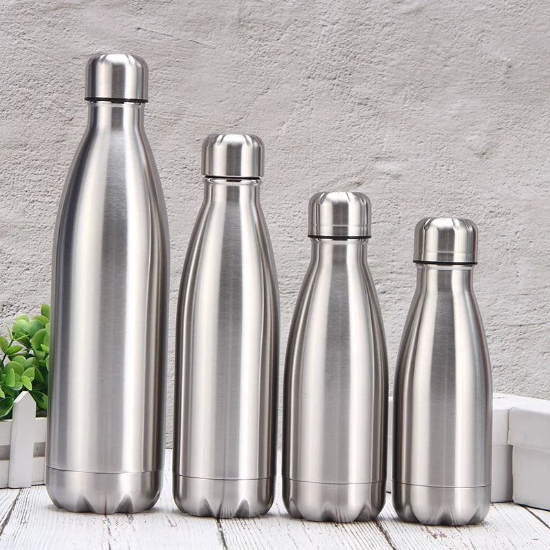 Stainless Steel Insulated Water Bottle Bowling Sports Water Bottle Sports Drink Bottle, Travel Mug, 500 750 1000ml Water Bottle