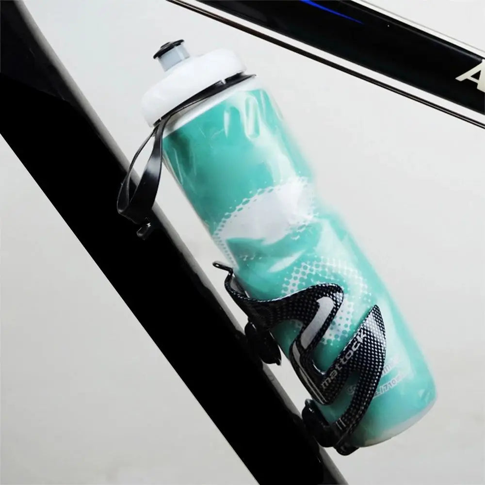 750ML Mountain Cycling Sports Kettle Travel Gym Climbing Water Cup Plastic Kettle Dual Layer Thermal Keeping Water Bottle