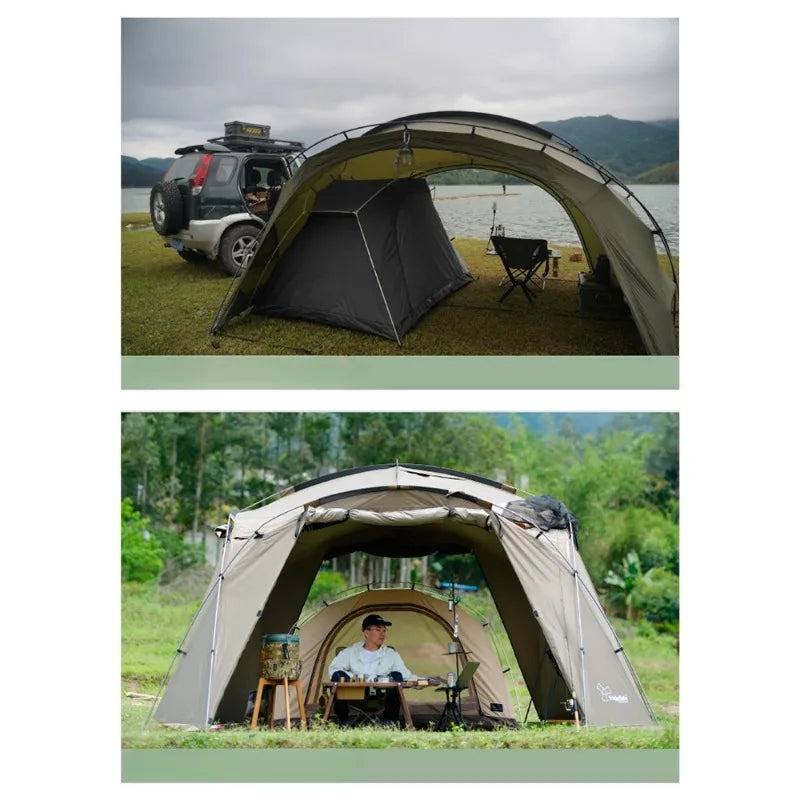 Folding Tent Camping Awning Travel Outdoor 2 Persons TC Cotton Military Bed Tent Accessories Gazebo Glamping Lightweight Tools