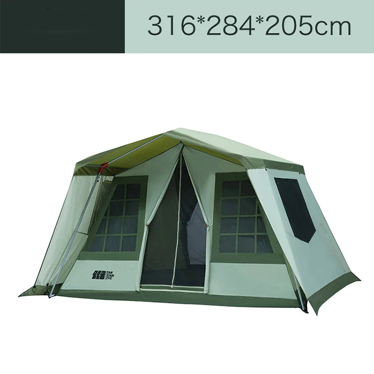 Outdoor Double Layer Thickened Room Tent Rainproof Villa Large Luxury Camping Tent