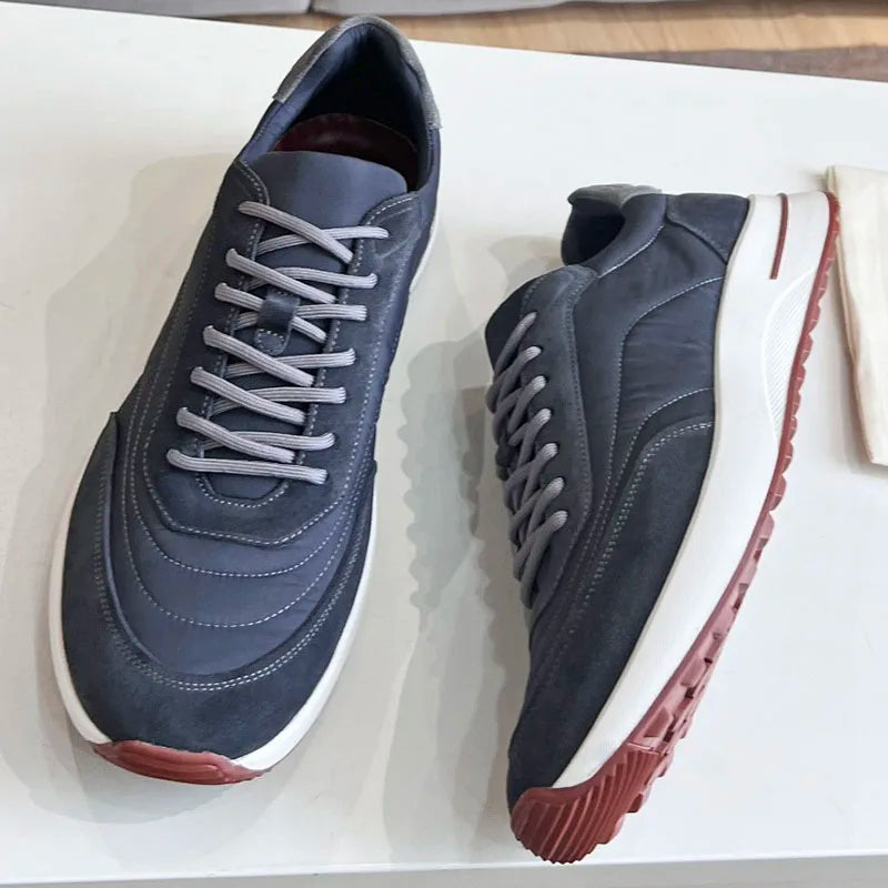 Master Quality Walking Style LP Genuine Leather Casual Sports Shoes Running Sneakers For Men