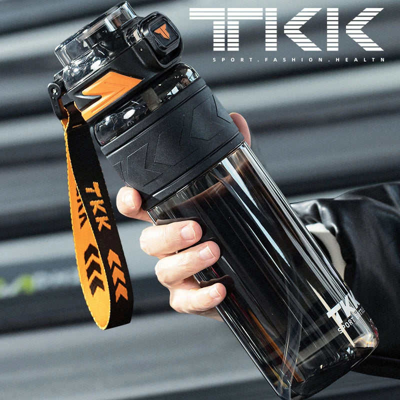 TKK  Sports Water Bottle with Tea Drain Fliter TRITAN Portable Straw and Direct Adults  Outdoor Gym Kettle BPA-Free Leak-proof