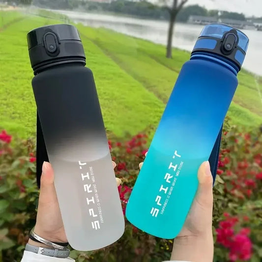 1000ml Large Capacity Sports Water Bottle Leak Proof Colorful Plastic Cup Drinking Outdoor Travel Portable Gym Fitness Jugs