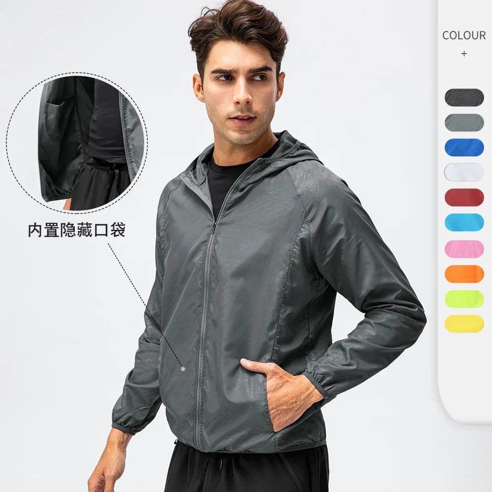 Man Jackets Gym Running Coat Sportswear Men's Sports Coat Sports Jackets for Men Man Windbreaker 15007