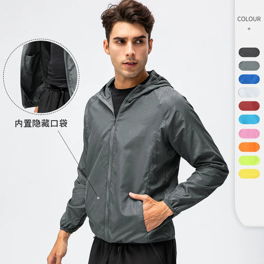 Man Jackets Gym Running Coat Sportswear Men's Sports Coat Sports Jackets for Men Man Windbreaker 15007