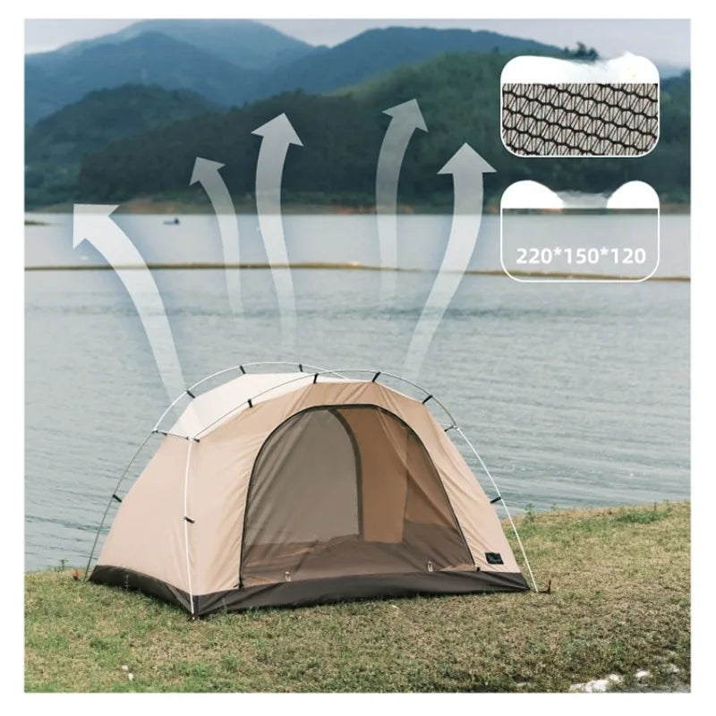 Folding Tent Camping Awning Travel Outdoor 2 Persons TC Cotton Military Bed Tent Accessories Gazebo Glamping Lightweight Tools