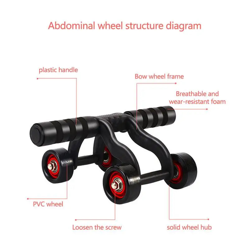 Abdominal Exercise Roller Wheel Sweat Absorption Abs Wheels With High Weight Capacity Exercise Roller Wheels For Home Workplace