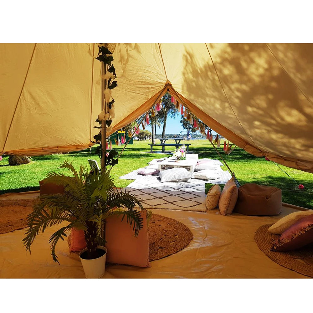 Playdo Luxury Family Outdoor Camping 3m 4m 5m 6m 7m Waterproof Cotton Canvas Bell Tent