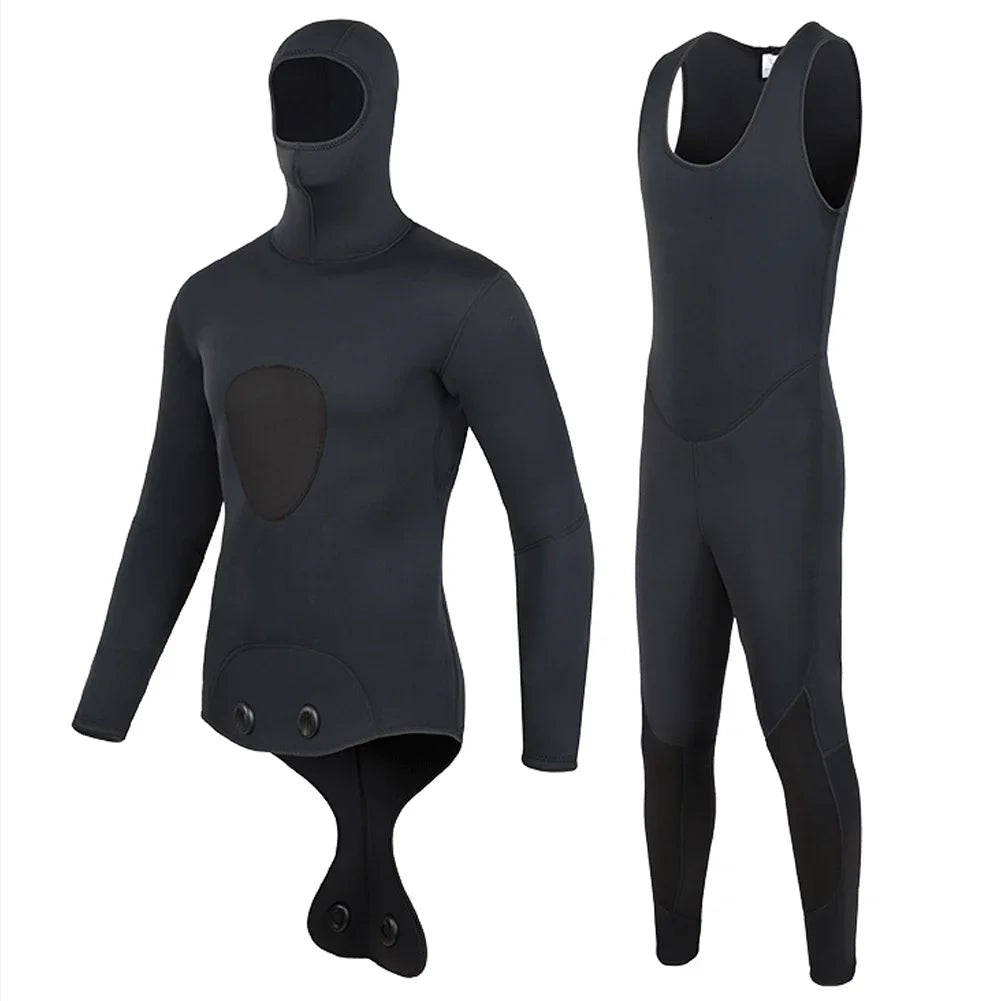Full-body Men 3mm Neoprene Wetsuit Surfing Swimming Diving Suit for Cold Water Scuba Snorkeling Spearfishing Clothes