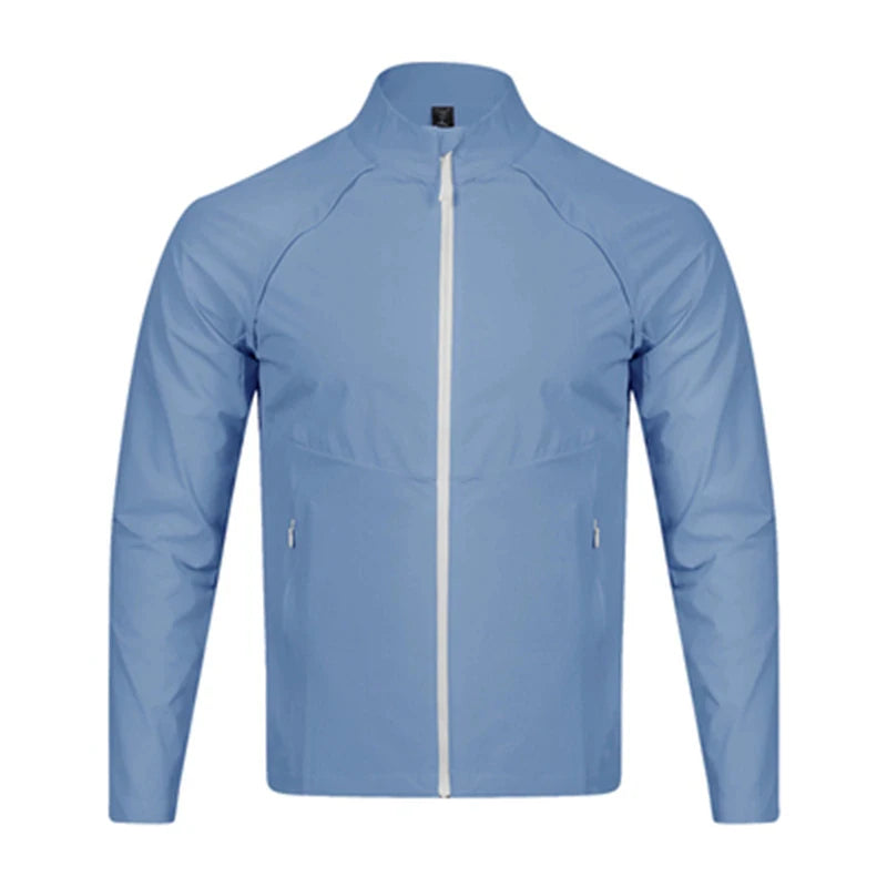 Men's Sports Jackets Stand Collar Zipper Up Long Sleeve Sweatshirt Quick Dry Running Training Sportwear Coats Male Gym Clothing