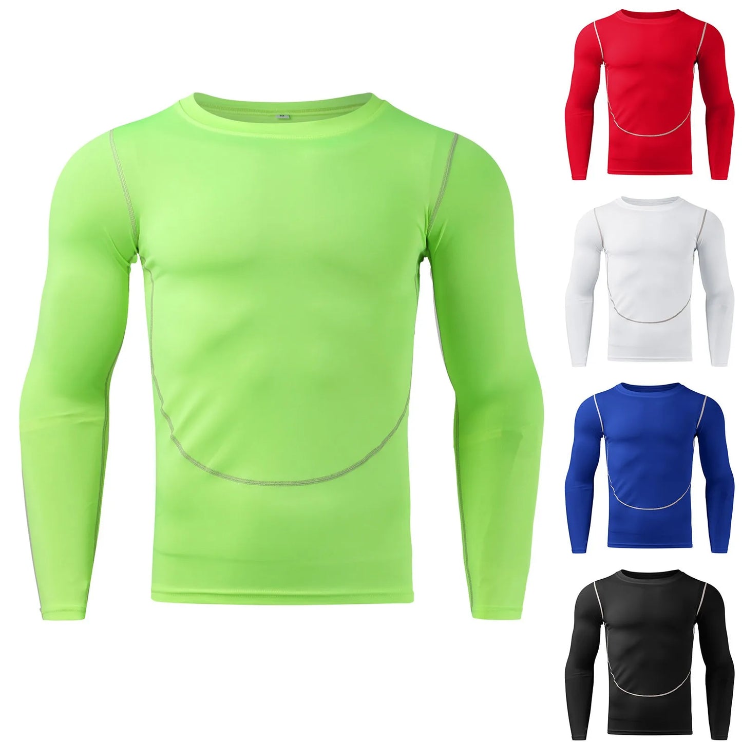 Mens Fitness Long Sleeve Running Sports T Shirt Men Thermal Muscle Athletic Gym Compression Clothes