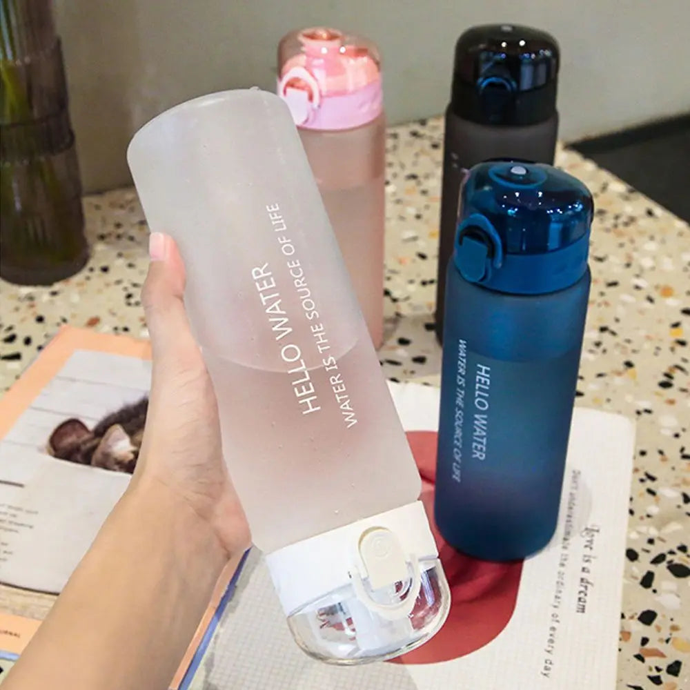 1PC Portable Sports Transparent Water Bottle 780ml Portable Gym Travel Clear Leakproof Drinking Bottle Frosted Bottle