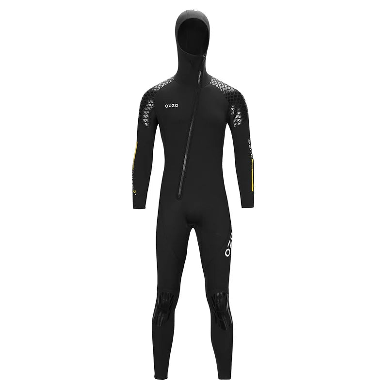 3mmDiving Suit Men's Women's Hoodie One-Piece Diving Suit Thickened Cold Protection Warm Surfing Diving Snorkeling Winter Swimmi