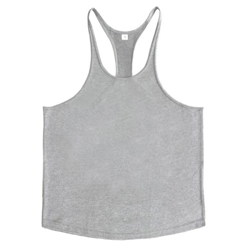 Workout Tanktop Muscle Guys Gym Clothing Bodybuilding Stringer Tank Top Men Cotton Vest Y Back Sleeveless Shirt Sports Singlets