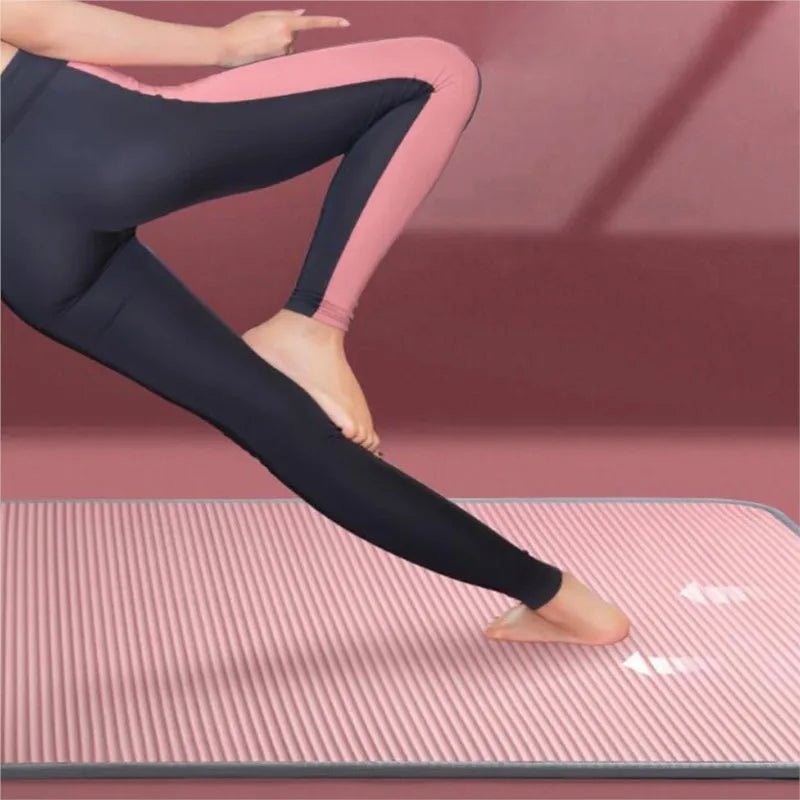 10MM Edge-covering Yoga Mat Thicken Widening Women Men Non-slip Yoga Pilates Dance Fitness Pad Gym Home Fitness Beginners