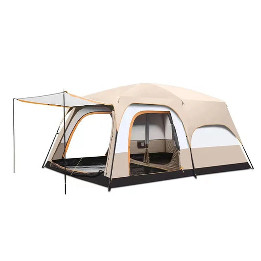 Two Room Extra Large Outdoor Camping Tents 5-8 Persons Waterproof Outdoor Family Luxury Big Camping Tent