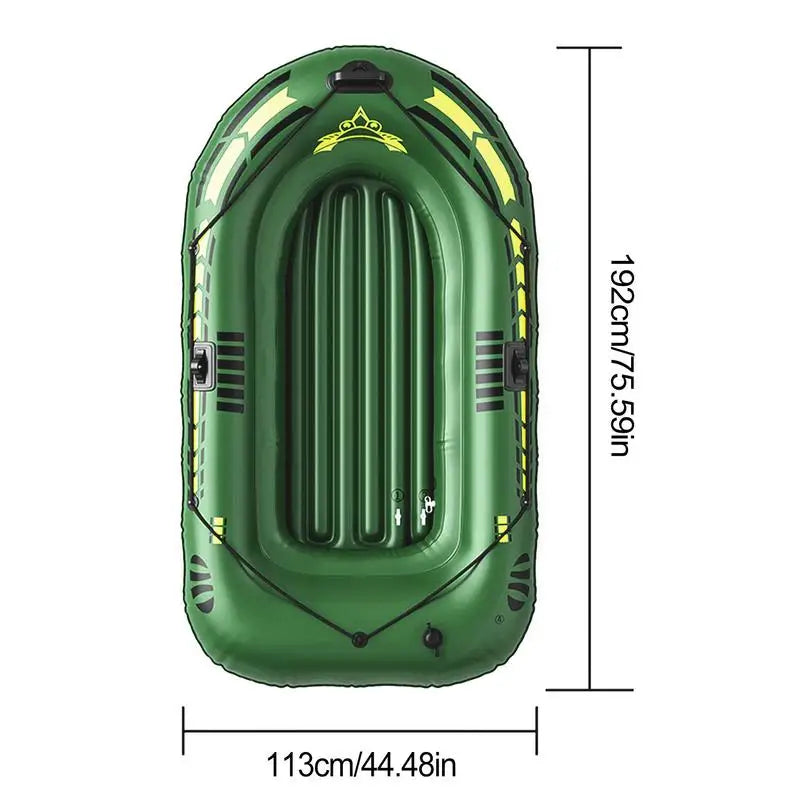 Inflatable Boat with Air Pump and Paddles, PVC Canoe Kayak Rubber Dinghy, Thick and Foldable Drifting Boat, Fishing Boat Raft