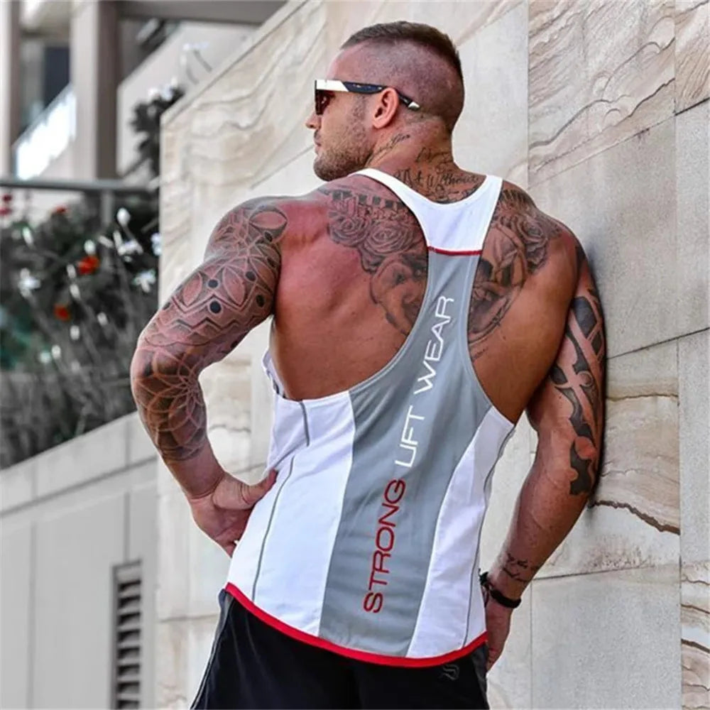 Mens Bodybuilding Tank top Gyms Fitness sleeveless shirt 2021 New Male Cotton clothing Fashion Singlet vest Undershirt Hombre