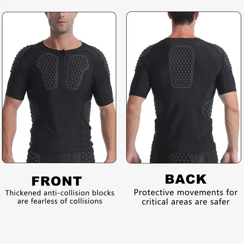 Padded Compression T Shirt Men Summer Sportswear Running T-shirt Elastic Quick Dry Sport Tops Tee Athletic Gym Workout Shirts