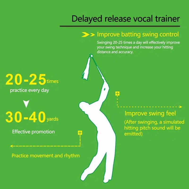 Golf Swing Trainer Golf Swing Training Ribbon Stick Golf Whip Stick Sound Practice To Improve Swing Speed Golf Accessories