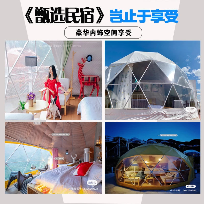 Net Red Steel Frame Bubble House Vacant House Scenic Resort B&B Hotel Outdoor Star Tent Manufacturer