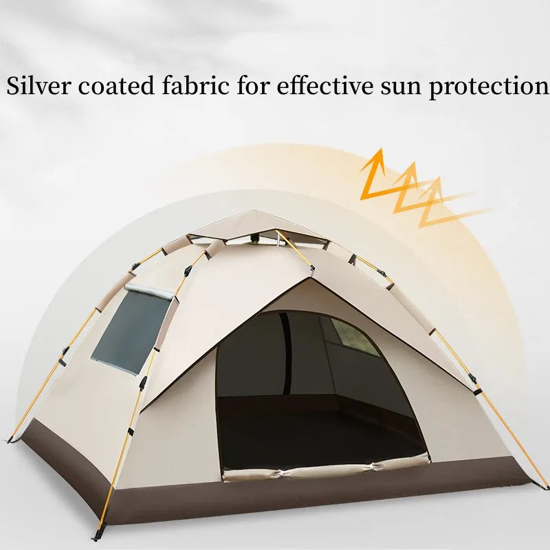 2-3 Person Tent Camping Folding Outdoor Fully Automatic Speed Open Rain Proof Sunscreen Wilderness Camping Portable Equipment