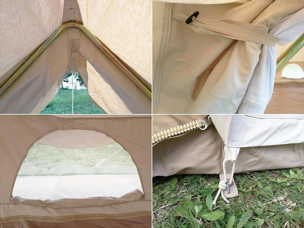 Double Door waterproof canvas bell tent 4m