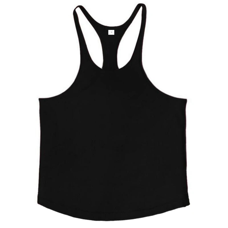 Workout Tanktop Muscle Guys Gym Clothing Bodybuilding Stringer Tank Top Men Cotton Vest Y Back Sleeveless Shirt Sports Singlets