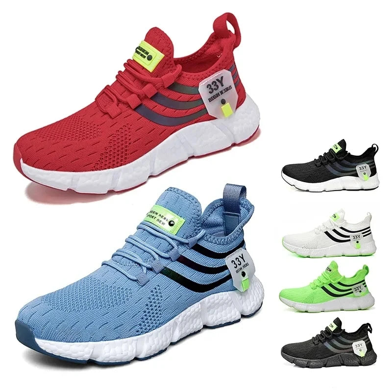 Men's Running Shoes with Breathable Mesh and Shock-absorbing Sole Are Suitable for Outdoor Sports of Jogging Girls in The Gym