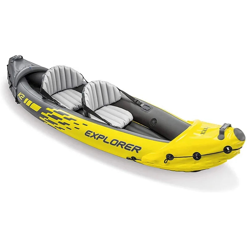 Inflatable Rubber Boat 2 Person Intex 68307 Explorer K2 Double Drifting Kayak Fishing Boat