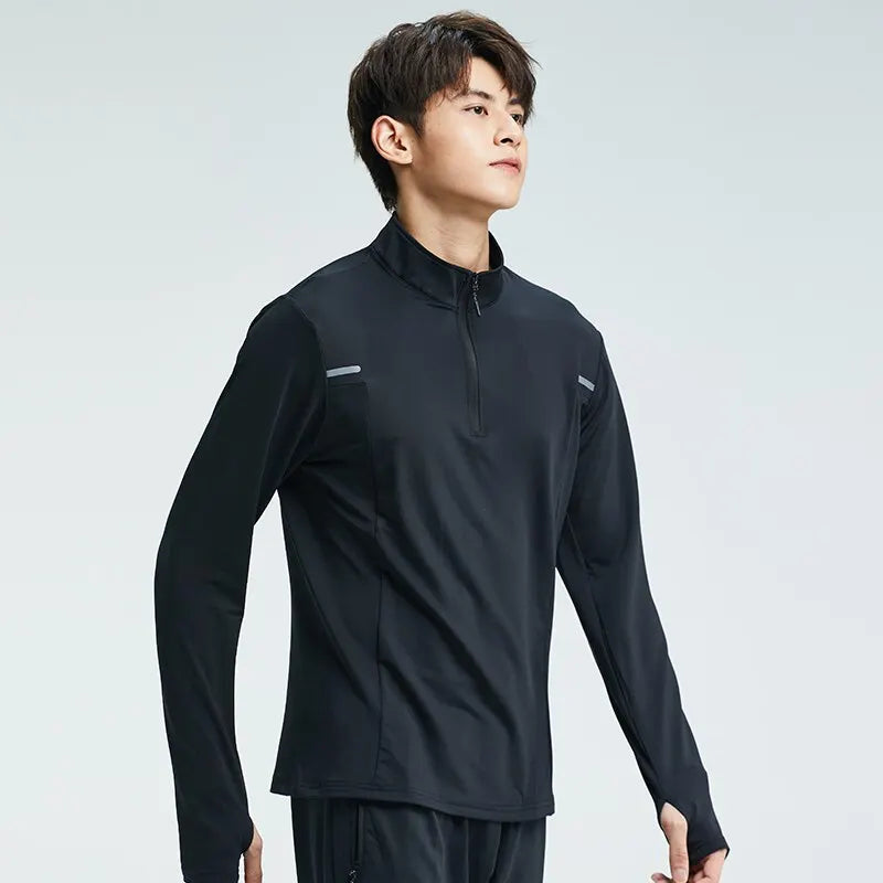 Sports Top Men'S Autumn And Winter Jacket Long-Sleeved Warm Hoodie Jacket Basketball Training Running Fitness Clothes