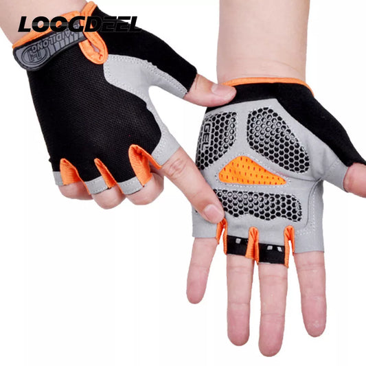 HOT Cycling Anti-slip Anti-sweat Men Women Half Finger Gloves Breathable Anti-shock Sports Gloves Bike Bicycle Glove