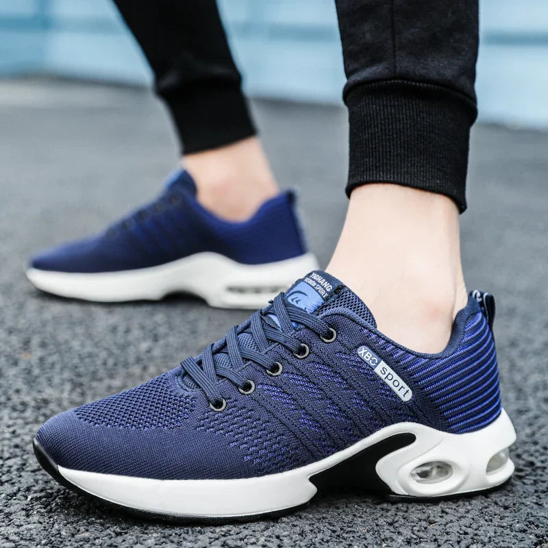 Men Sneakers Air Cushion Outdoor Walking Shoes Mesh Breathable Sport Running Shoes Low Top Soft Casual Sneakers Size 39-44