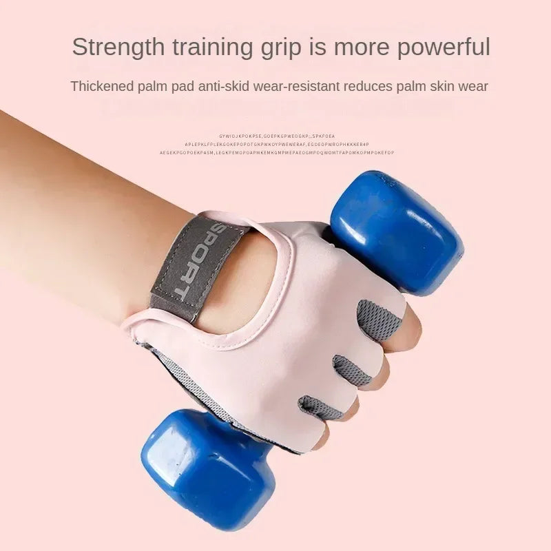 1Pair Cycling Gloves Fitness Gloves Sports Weight Lifting Exercise Slip-Resistant Gloves for Women Men Yoga Cycling Glove