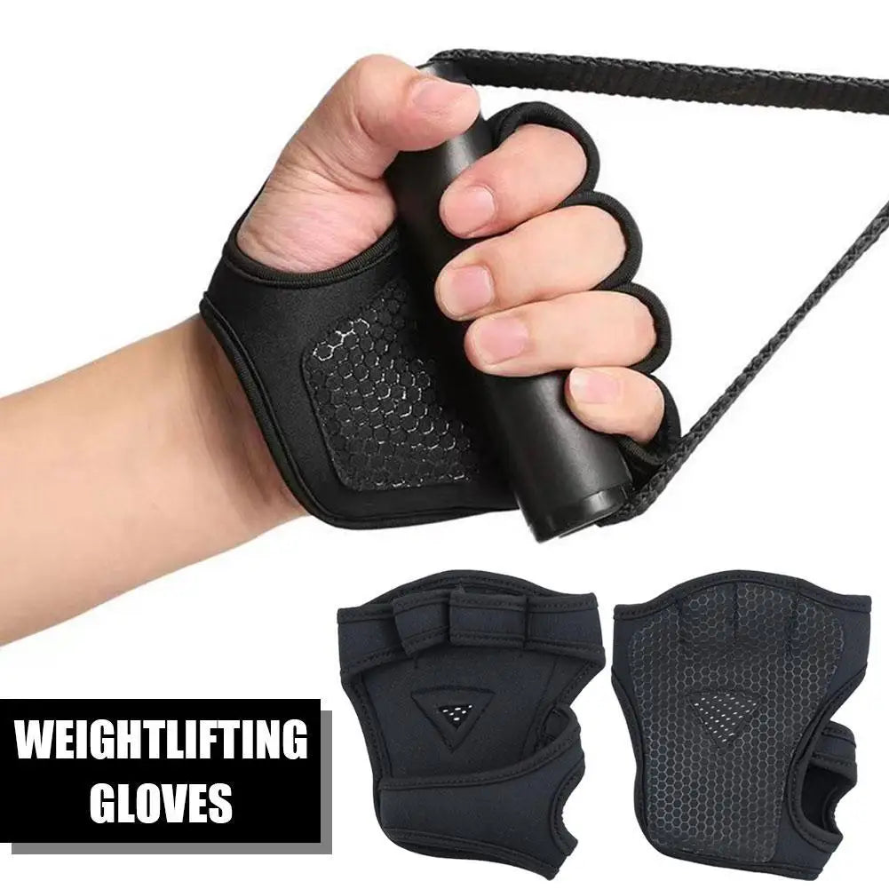 Weightlifting Gloves Men Women Fitness Heavyweight Training Half Finger Non-Slip Gloves Breathable Adjustable Protector Gloves