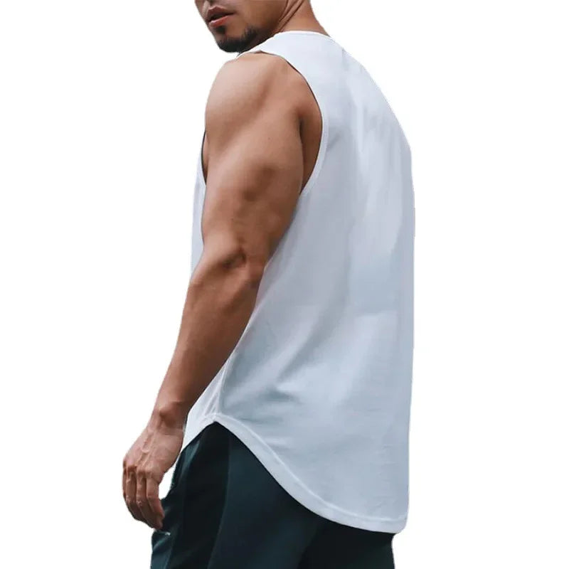 Men’s Quick Dry Gym Clothes Indoor Exercise and Fitness Printed Vest 6 Colors To Choose