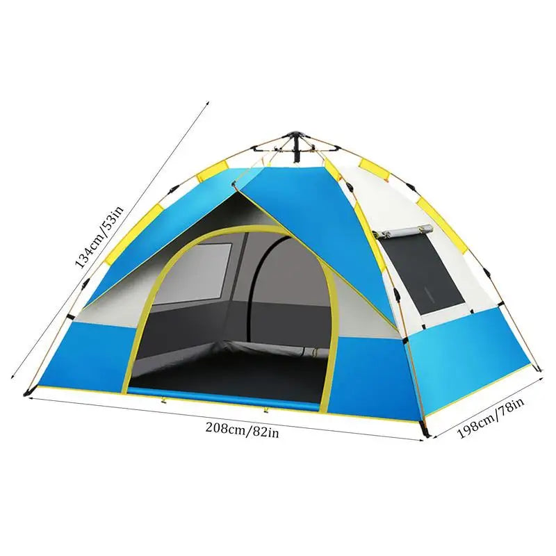 Camping Tent Waterproof Camping Tent For 2-3 Persons 2 Doors Waterproof Sunshade Tents For Camping Picnic Beach Garden Outdoor