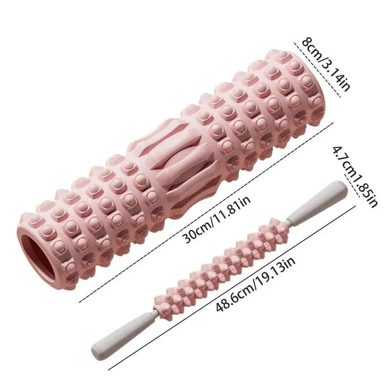 30cm Yoga Column Foam Fitness Pilates Back Muscle Massage Roller Gym Home Myofascial Release The Grid Body Relaxation