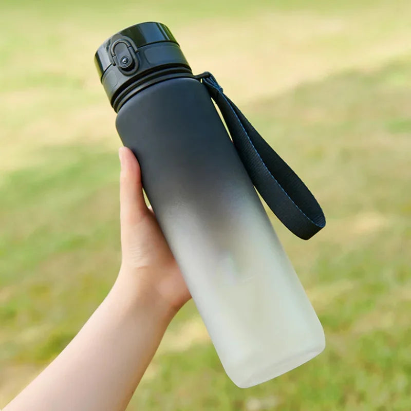 1 Liter Large Capacity Sports Water Bottle Leak Proof Colorful Plastic Cup Drinking Outdoor Travel Portable Gym Fitness Jugs