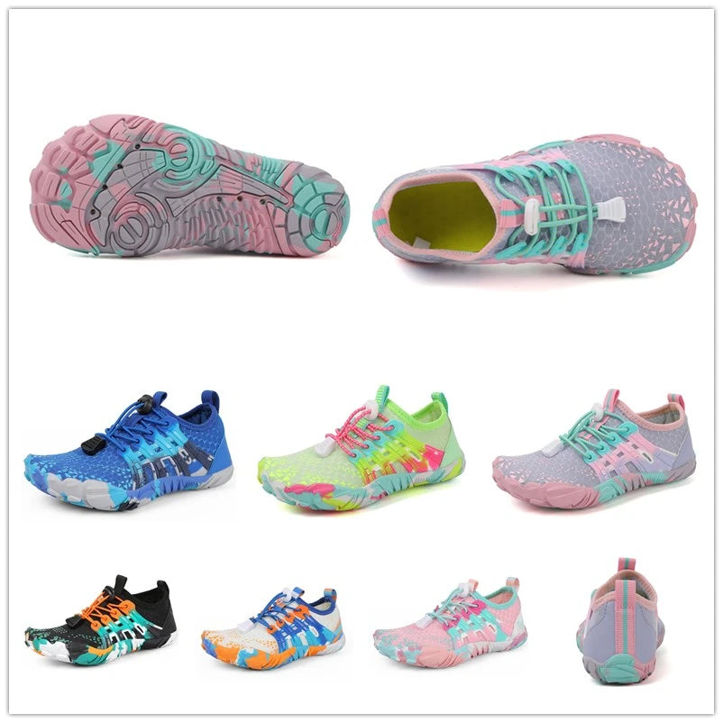 Water Shoes Kids Summer Beach Five Fingers Barefoot Swimming Aqua Shoes Colorful Seaside River Slippers Children Sneakers New