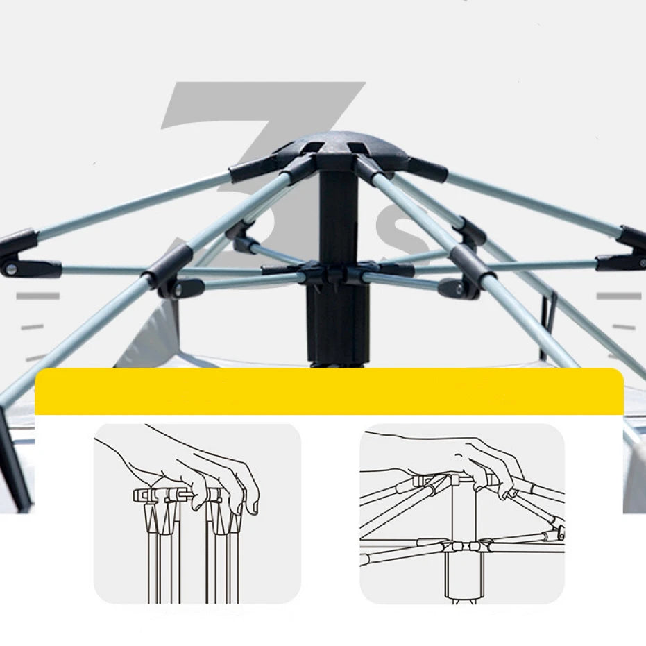 Outdoor Camping Tent Automatic Quick Opening Free Construction of Rain and Thick Camping Tent Portable Collapsible UV Protection