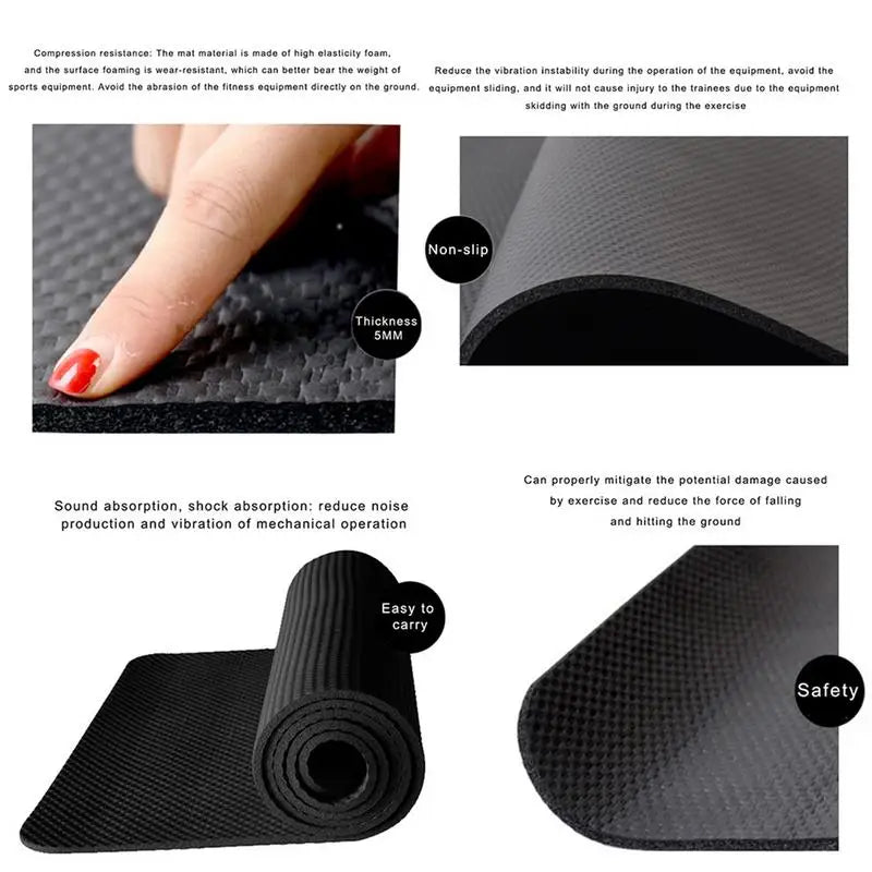 Non Slip Treadmill Mat for Hardwood Floor, Fitness Mat, Gym Mat for Any Home Exercise Equipment, Floor Protection