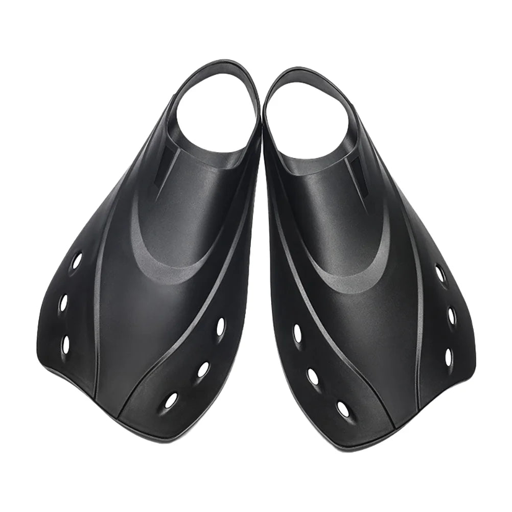 1 Pair Adjustable Unisex Short Swim Fins Swimming Snorkeling Diving Flippers