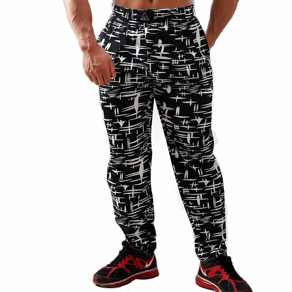 Mens Bodybuilding Work Out Pants High Elastic Gym Fitness Pants Loose Breathable Crossfit Jogger Sportswear 100% Cotton