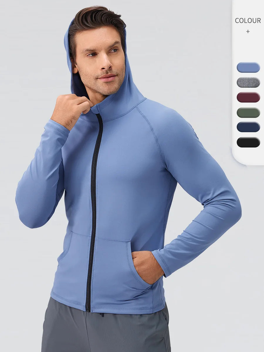 Rash Guards Athletic Tops Male Fitness Hoodies Breathable Running Jackets Training Tracksuit Jogging Sweatshirts Men Golf Shirts